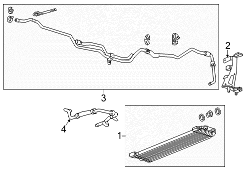 2016 Cadillac ATS Cooler Pipe Diagram for 23342103