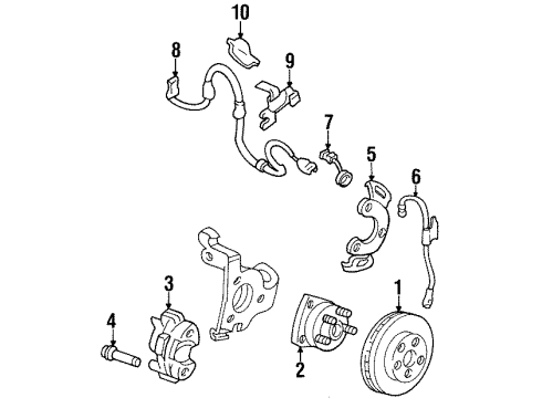1995 Buick Riviera Caliper Bolt Diagram for 18029832