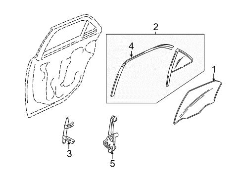 2003 Cadillac CTS Rear Door Diagram