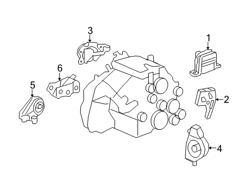 2009 Saturn Vue Engine & Trans Mounting Diagram 4 - Thumbnail
