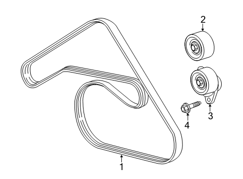 2018 Cadillac CTS Belts & Pulleys Diagram