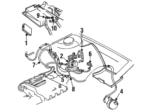 1992 Pontiac Grand Prix Throttle Cable Diagram for 10230281