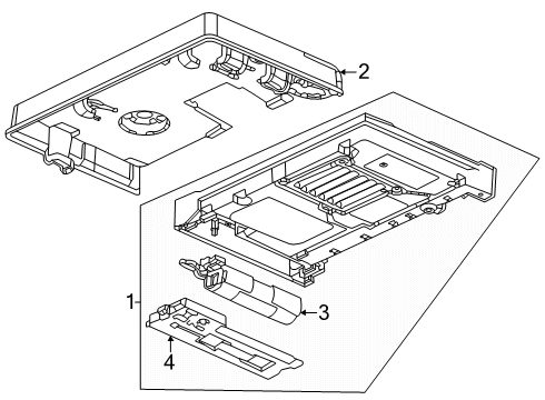 2025 Buick Enclave Bracket, Mobile Telephone Radio Diagram for 85166826