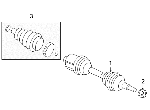 2010 Chevy Malibu Drive Axles - Front Diagram 2 - Thumbnail