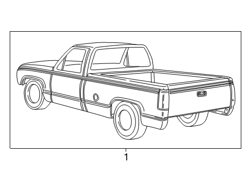 1998 GMC C1500 Stripe Tape, Front Driver Side Diagram for 15728095