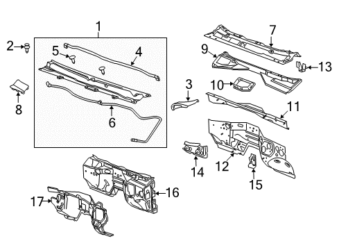 2015 GMC Sierra 1500 End Cap, Passenger Side Diagram for 23178017