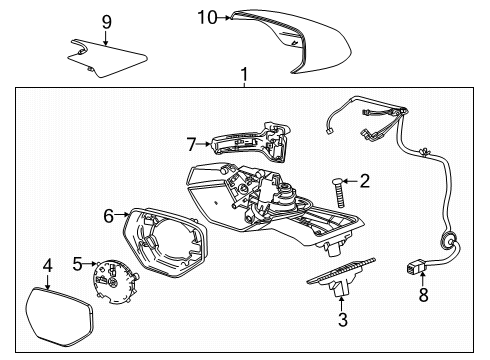 2025 Chevy Corvette Outside Mirrors Diagram 2 - Thumbnail