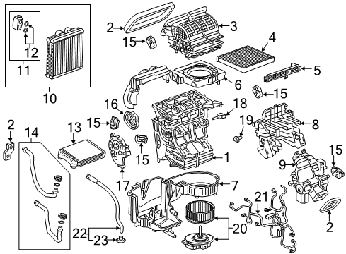 2019 Cadillac XT5 Drain Hose Diagram for 23171645