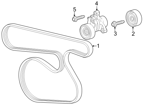 2025 GMC Sierra 1500 Belts & Pulleys - Belts Diagram 2 - Thumbnail