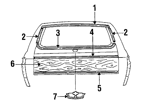 1984 Chevy Impala Tail Gate Diagram