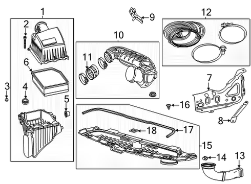 2021 Cadillac Escalade ESV Air Intake Diagram