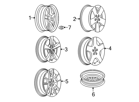 2008 Chevy Malibu Wheels Diagram 3 - Thumbnail