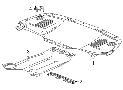 2025 Cadillac ESCALADE IQ Under Cover & Splash Shields - Rear Suspension Diagram