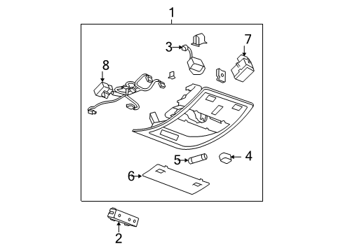 2011 Chevy Tahoe Overhead Console Diagram 2 - Thumbnail
