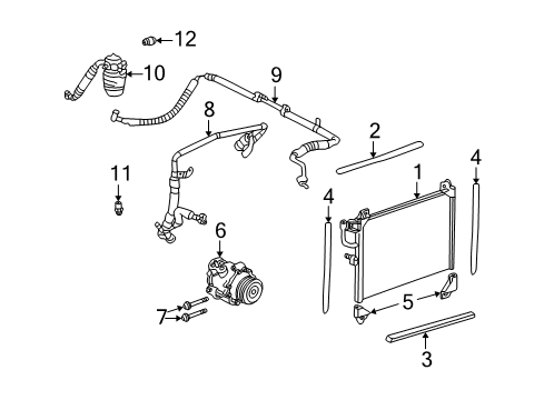 2004 Buick Rainier Compressor Assembly Bolt Diagram for 11562382