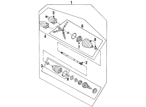 1998 Chevy Monte Carlo Axle Assembly, Front Diagram for 26064129