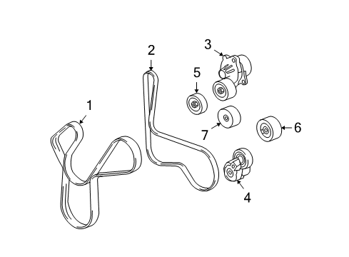 2010 Chevy Corvette Idler Pulley, Driver Side Diagram for 12598653
