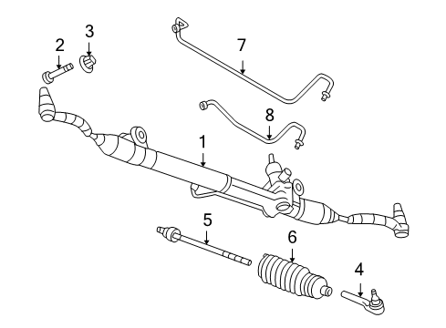 2006 Buick Rainier Gear Assembly Mount Bolt, Rear Diagram for 11589362