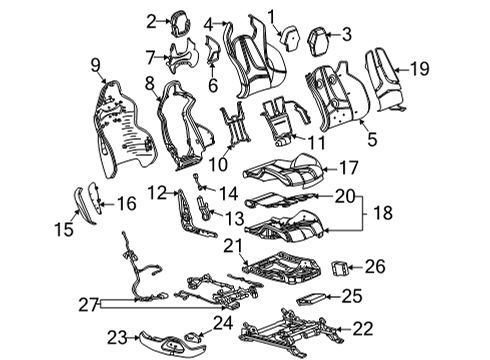 2024 Chevy Corvette Passenger Seat Components Diagram 6 - Thumbnail