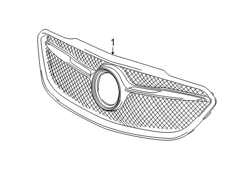 2018 Buick LaCrosse Grille & Components Diagram