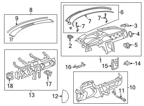 2015 Buick Enclave Side Outlet, Driver Side Diagram for 25835474