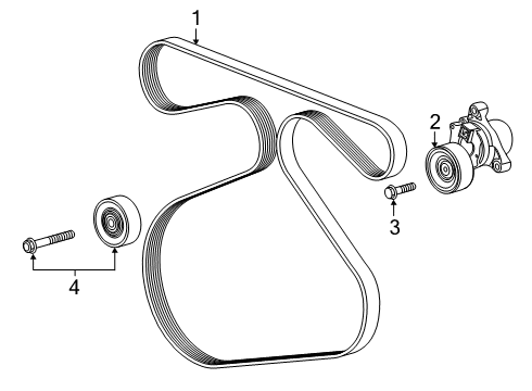 2024 Chevy Silverado 1500 Belts & Pulleys Diagram