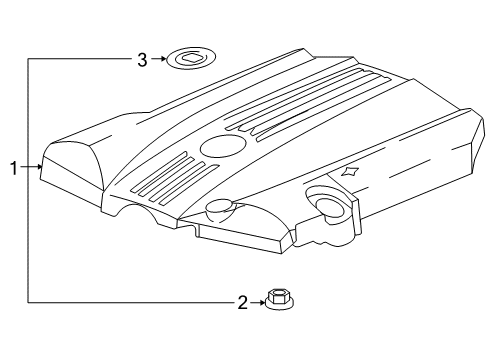 2006 Cadillac XLR Engine Appearance Cover Diagram 2 - Thumbnail