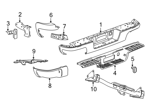 2019 Chevy Colorado Bumper & Components - Rear Diagram 3 - Thumbnail