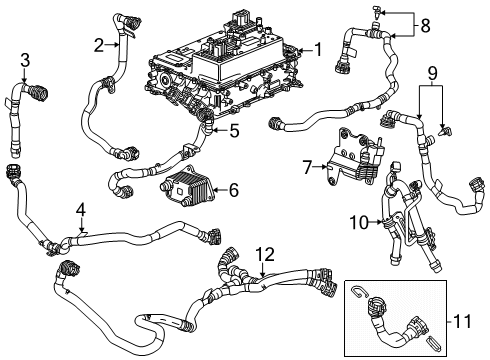 2024 Chevy Blazer EV Cooling System - Traction Motor Component Diagram 3 - Thumbnail