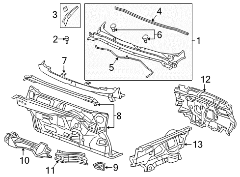 2020 Buick Envision Cowl Diagram