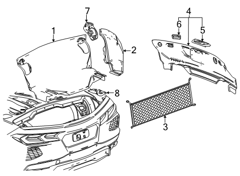 2025 Chevy Corvette Interior Trim - Rear Body Diagram 3 - Thumbnail