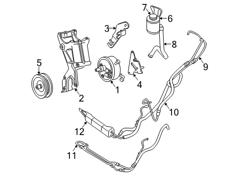 2002 GMC Savana 3500 P/S Pump & Hoses Diagram