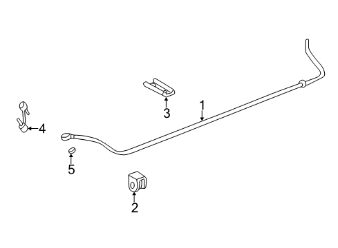 2004 Pontiac Aztek Stabilizer Bar & Components Diagram