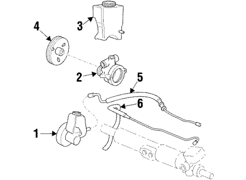 1989 Chevy Beretta Pressure Hose Diagram for 26028229
