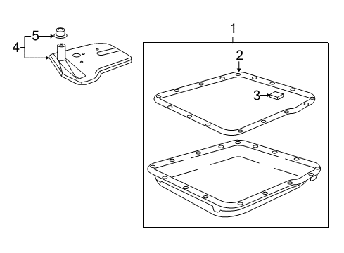 2007 Hummer H3 Transmission Pan Diagram for 24240206
