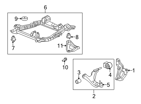 2008 Saturn Vue Front Suspension Components Diagram