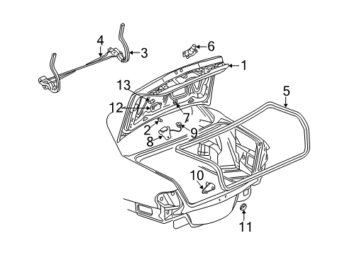 2002 Pontiac Bonneville Trunk Diagram