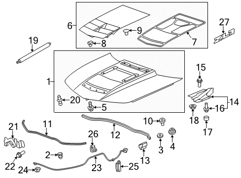 2012 Chevy Camaro Hood Plug Diagram for 13500935