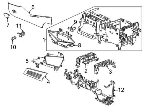 2021 Cadillac Escalade Pocket, Driver Side Diagram for 84787020