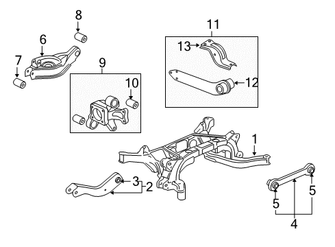 2008 Saturn Vue Rear Suspension Components Diagram 4 - Thumbnail
