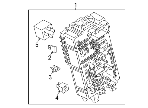 2022 GMC Sierra 1500 Limited Fuse & Relay Box Diagram for 84582037