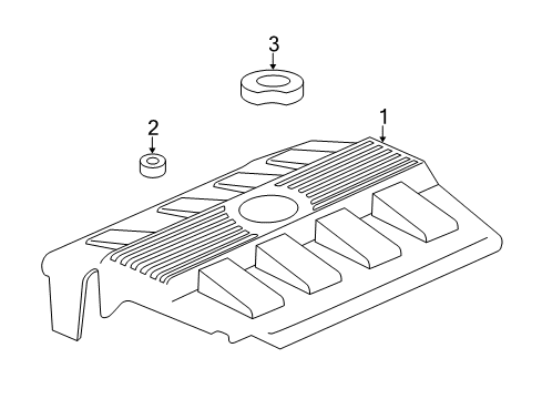 2002 Cadillac Seville Engine Appearance Cover Diagram