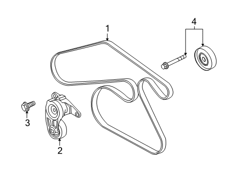 2009 Pontiac Torrent Belts & Pulleys - Belts Diagram 2 - Thumbnail