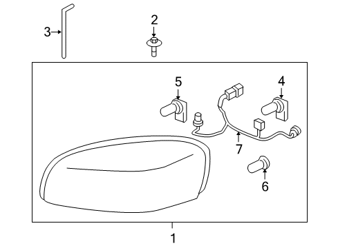 2006 Saturn Relay Headlamp Components Diagram
