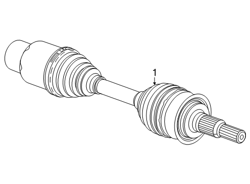 2025 Cadillac ESCALADE IQ Drive Axles - Rear Diagram