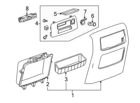 2015 GMC Sierra 1500 Trim Plate Mat Diagram for 22792228