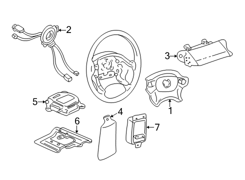2004 Cadillac Seville Air Bag Components Diagram