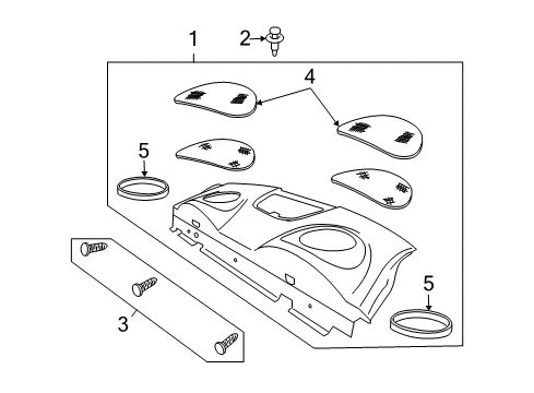 2006 Pontiac GTO Interior Trim - Rear Body Diagram