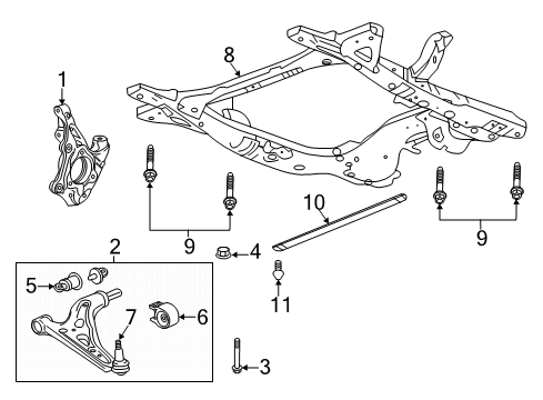 2019 Chevy Equinox Mount Brace Diagram for 84560587