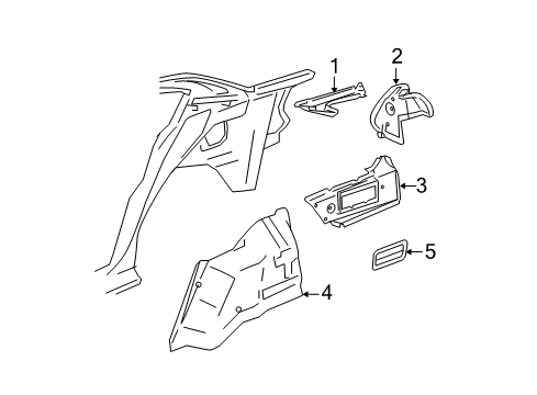 2004 Chevy Malibu Inner Structure - Quarter Panel Diagram